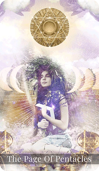 Page of Pentacles - Moondust Tarot - Annalise Dragonetti
