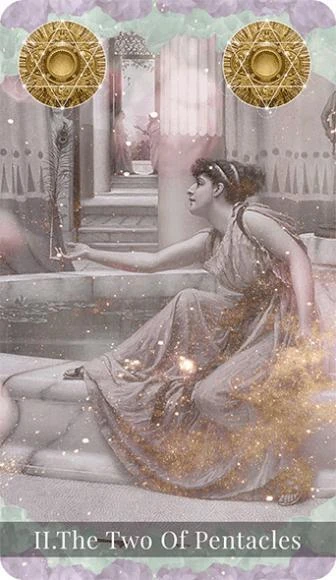 Two of Pentacles - Moondust Tarot - Annalise Dragonetti