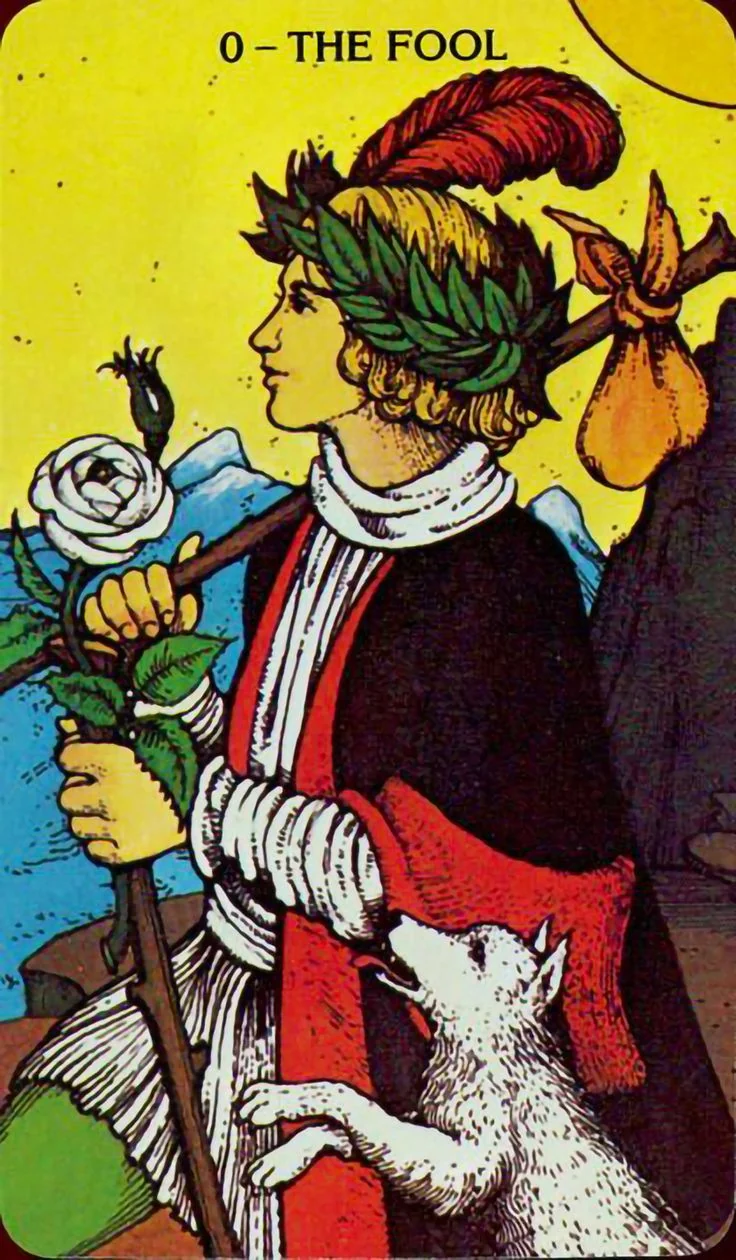 The Fool card from the Morgan-Greer Tarot deck