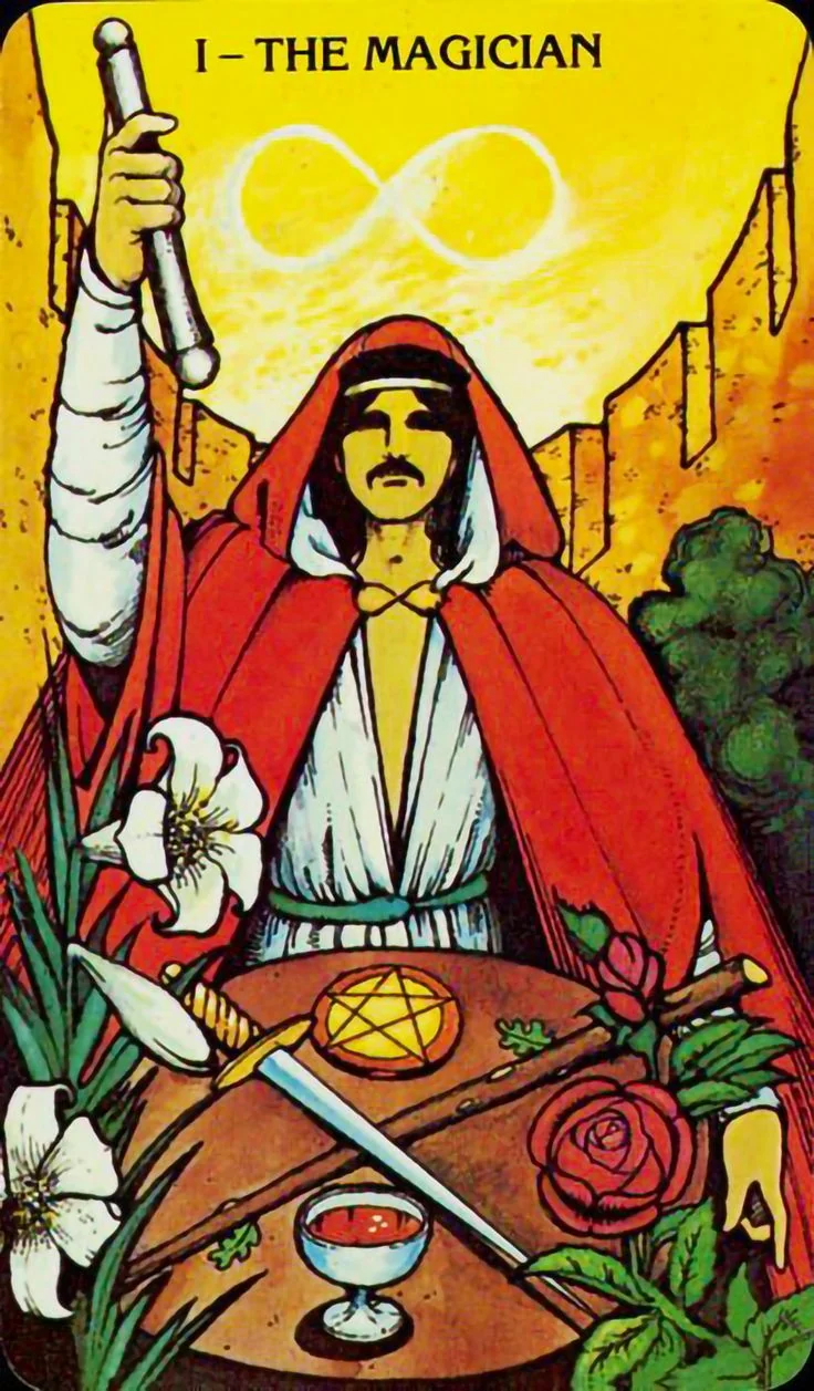 The Magician card from the Morgan-Greer Tarot deck