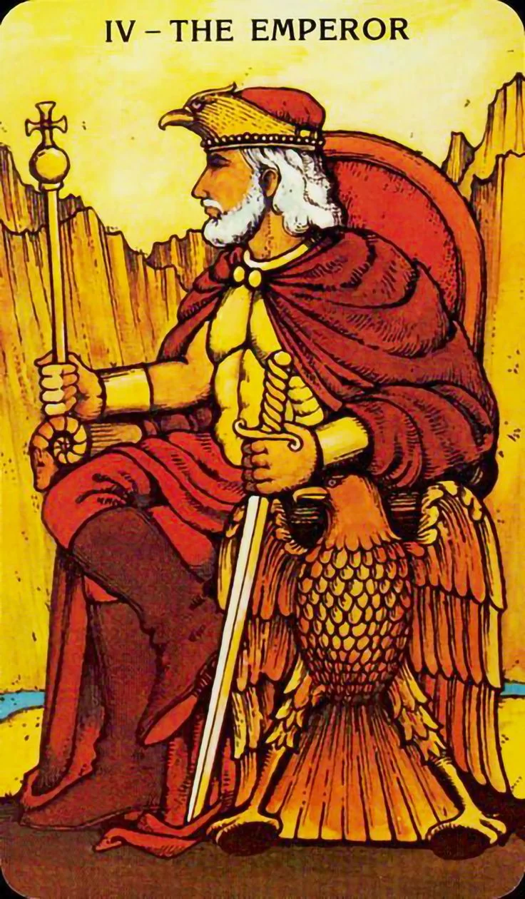 The Emperor card from the Morgan-Greer Tarot deck