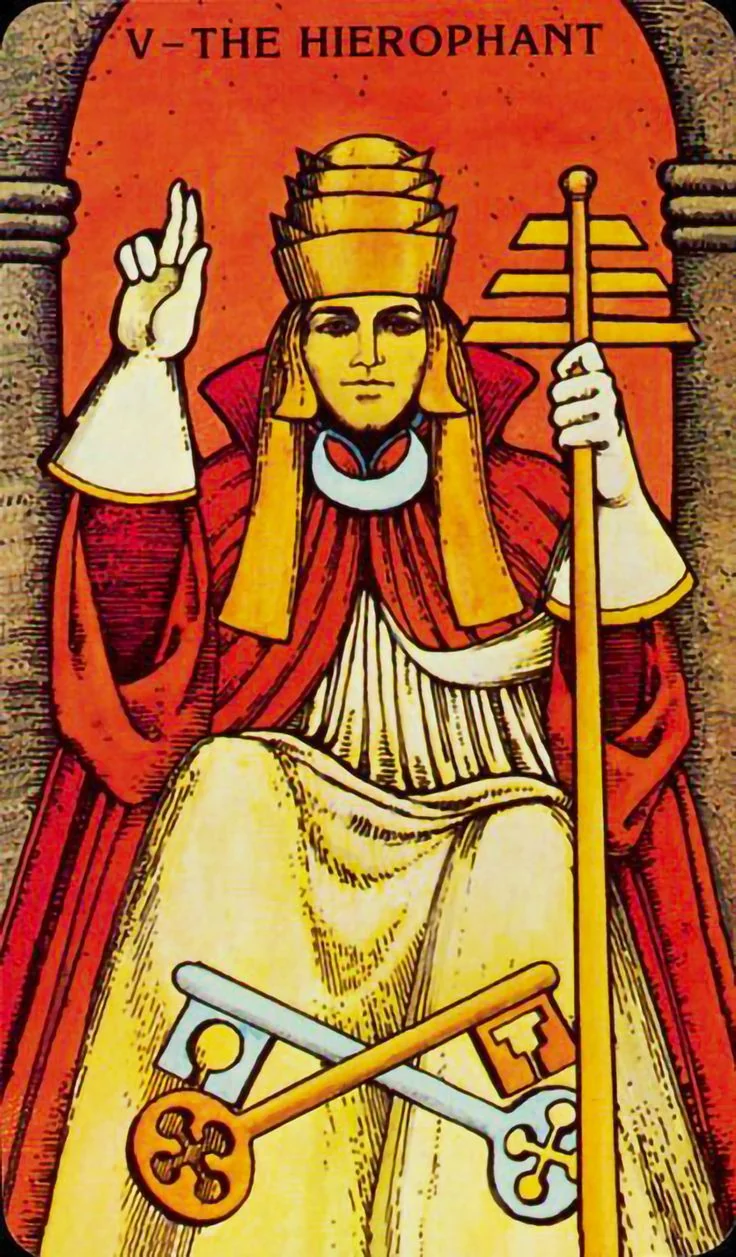 The Hierophant card from the Morgan-Greer Tarot deck