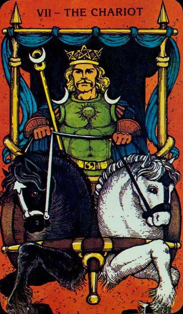 The Chariot - Morgan-Greer Tarot card The Chariot card from the Morgan-Greer Tarot deck