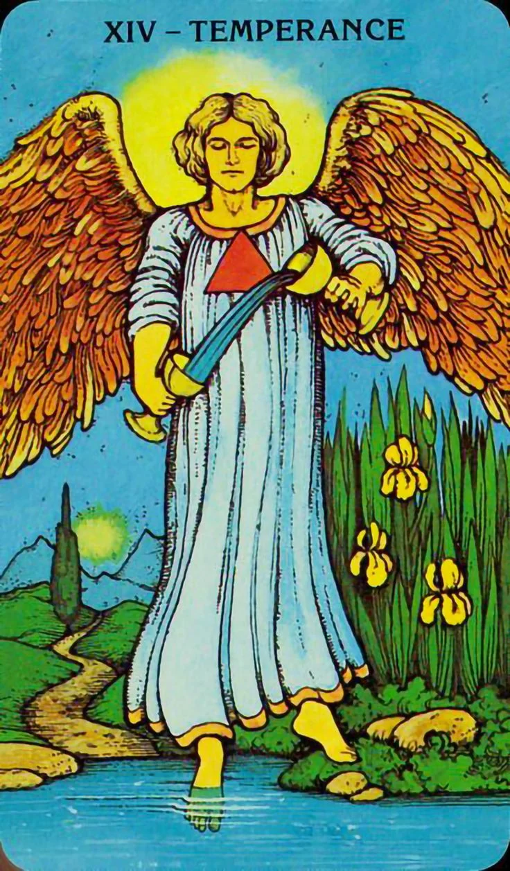 Temperance card from the Morgan-Greer Tarot deck