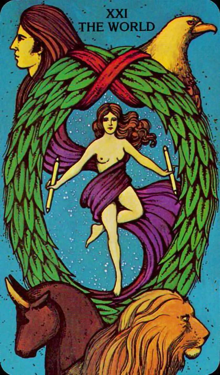 The World card from the Morgan-Greer Tarot deck