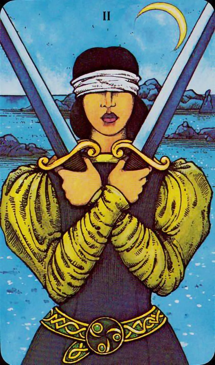 Two of Swords card from the Morgan-Greer Tarot deck