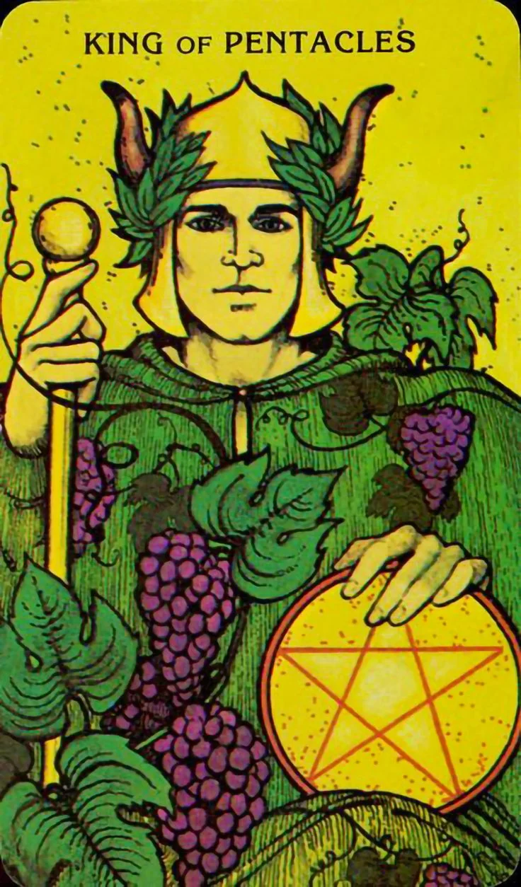 King of Pentacles card from the Morgan-Greer Tarot deck