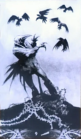 Nine of Wands - Murder of Crows Tarot - Corrado Roi