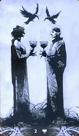Two of Cups - Murder of Crows Tarot - Corrado Roi