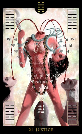 XI Justice - Mutational Alchemy Tarot - m1thr0s and Izi Ningishzidda