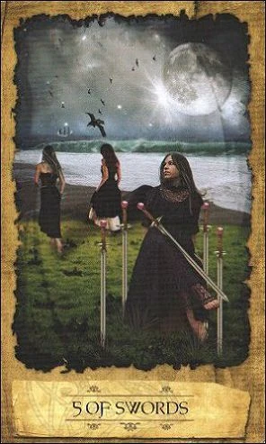 Five of Swords - Mystic Dreamer Tarot - Heidi Darras