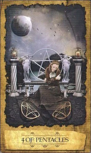 Four of Pentacles - Mystic Dreamer Tarot - Heidi Darras
