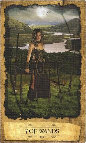 Seven of Wands - Mystic Dreamer Tarot - Heidi Darras