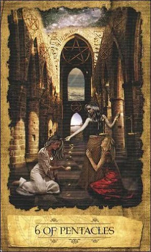 Six of Pentacles - Mystic Dreamer Tarot - Heidi Darras