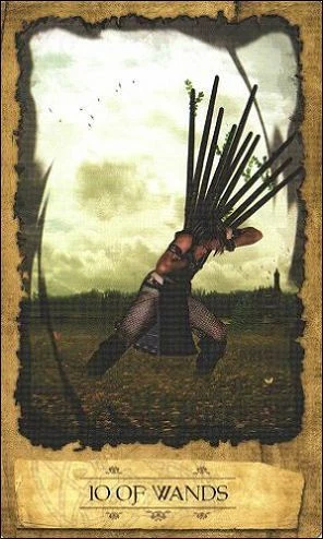 Ten of Wands - Mystic Dreamer Tarot - Heidi Darras