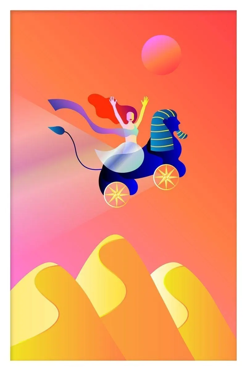 The Chariot card from the Mystic Mondays Tarot deck