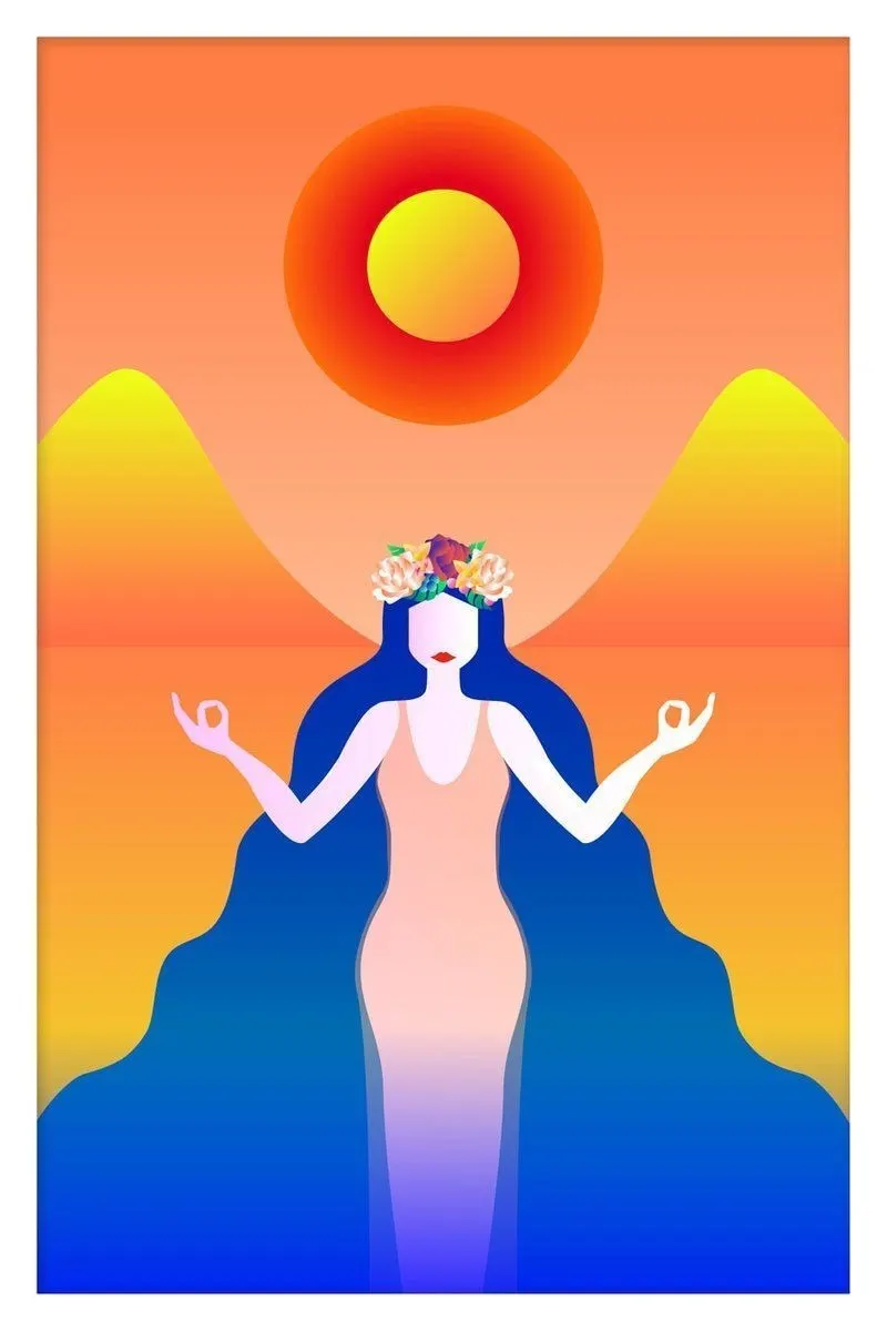 The Sun card from the Mystic Mondays Tarot deck