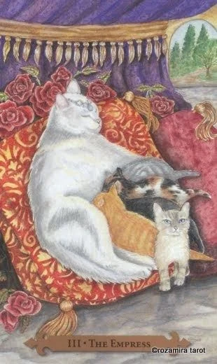 The Empress — Mystical Cats Tarot by Lunaea Weatherstone, art by Mickie Mueller