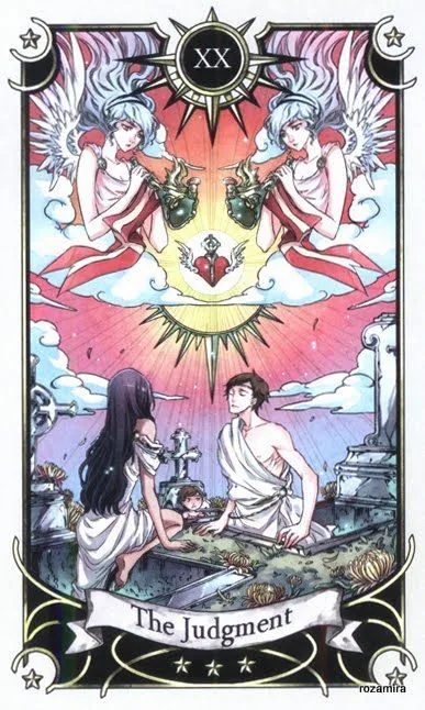 Judgement card from the Mystical Manga Tarot deck