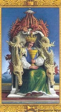 Queen of Cups card from the Mystical Tarot deck