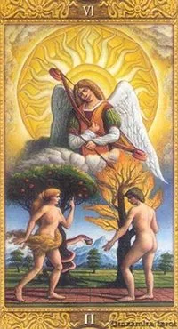 Mystical Tarot Review 4 The Lovers card from the Mystical Tarot deck