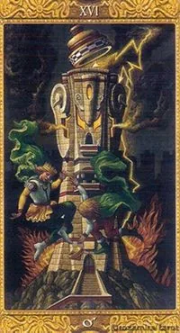 Mystical Tarot Review 12 The Tower card from the Mystical Tarot deck