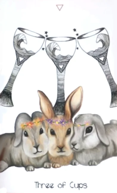 Three of Cups - The Naked Heart Tarot - Jillian C. Wilde