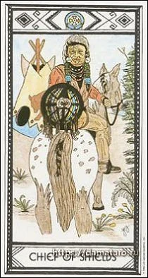 Chief of Shields card from the Native American Tarot deck