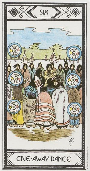 Give-Away Dance card from the Native American Tarot deck