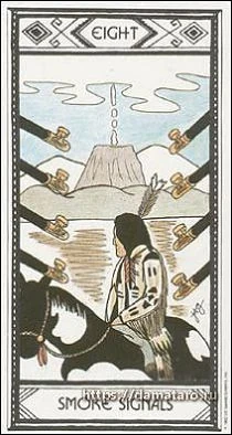 Smoke Signals card from the Native American Tarot deck