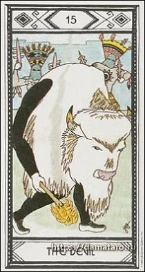 The Devil card from the Native American Tarot deck