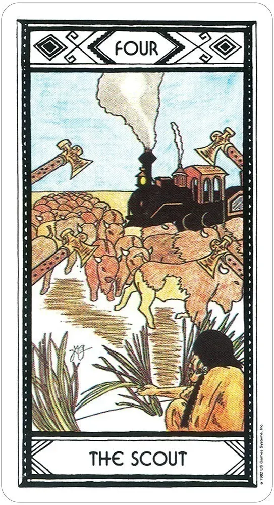 The Scout card from the Native American Tarot deck
