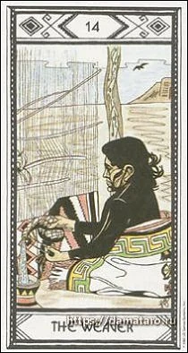 The Weaver card from the Native American Tarot deck