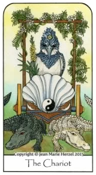 The Chariot from Nature Spirit Tarot by Jean Marie Herzel