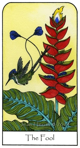 The Fool from Nature Spirit Tarot by Jean Marie Herzel