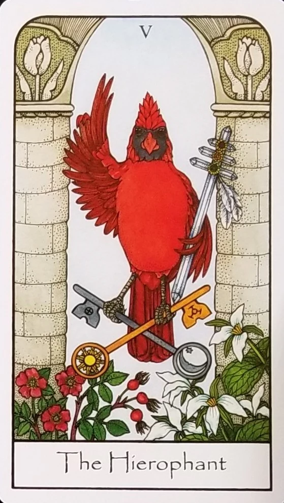 The Hierophant from Nature Spirit Tarot by Jean Marie Herzel