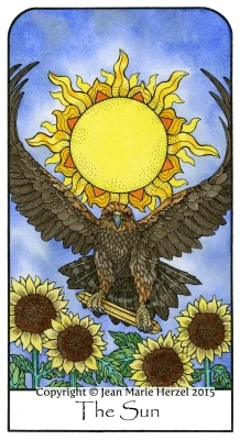 The Sun from Nature Spirit Tarot by Jean Marie Herzel