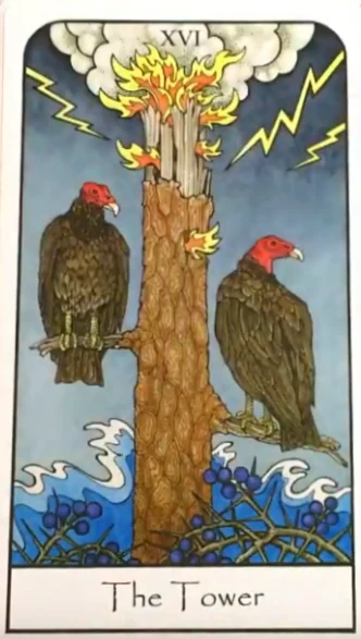 The Tower from Nature Spirit Tarot by Jean Marie Herzel The Tower from Nature Spirit Tarot by Jean Marie Herzel
