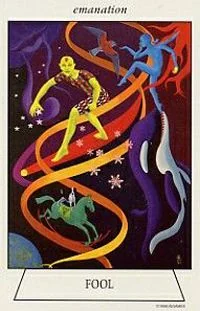 Fool card from the Navigators Tarot of the Mystic Sea deck