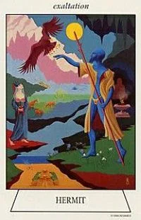 Hermit card from the Navigators Tarot of the Mystic Sea deck
