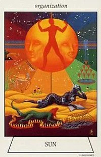 Sun card from the Navigators Tarot of the Mystic Sea deck