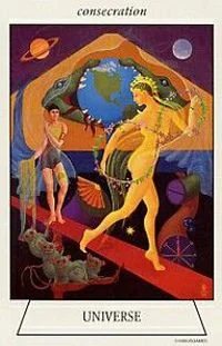 Universe card from the Navigators Tarot of the Mystic Sea deck