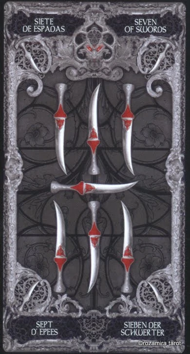 Seven of Swords — XIII Tarot by Nekro