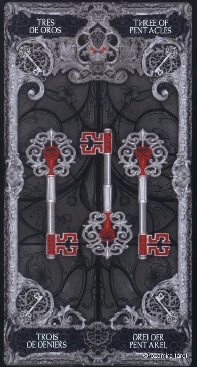 Three of Pentacles — XIII Tarot by Nekro