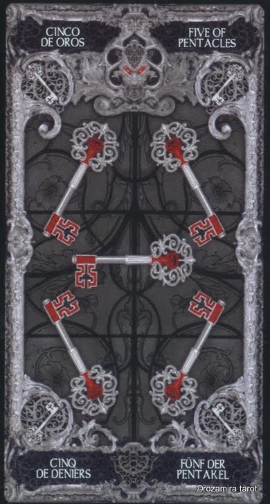 Five of Pentacles — XIII Tarot by Nekro