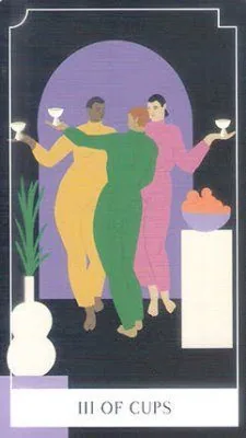 3 of Cups card from the Neo Tarot deck