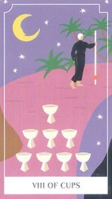 8 of Cups card from the Neo Tarot deck