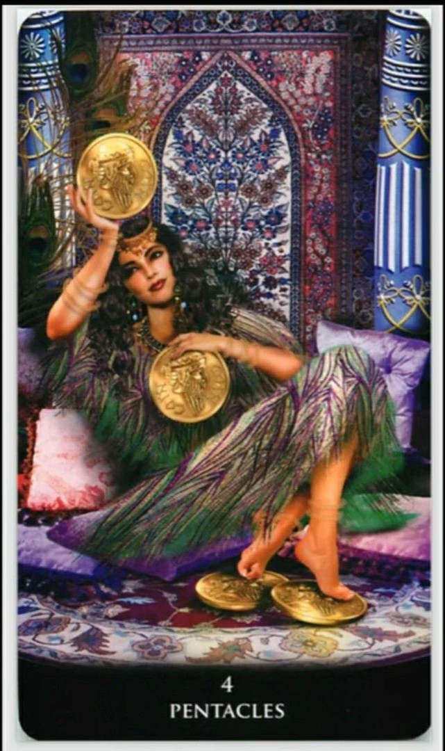 Four of Pentacles - New Babylonian Tarot - Roxana Paul