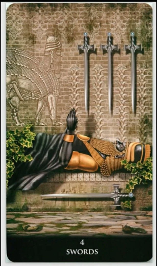 Four of Swords - New Babylonian Tarot - Roxana Paul