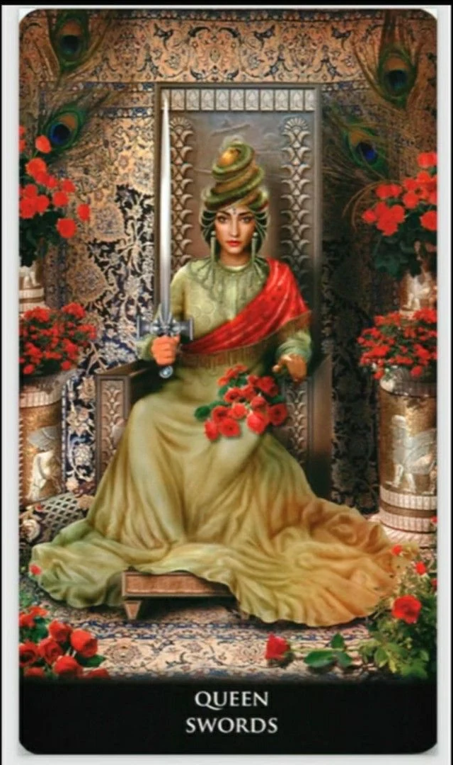 Queen of Swords - New Babylonian Tarot - Roxana Paul